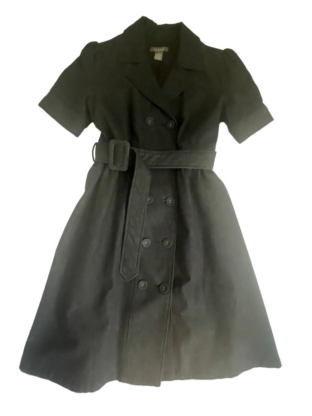 Kenar Navy Double Breasted Belted Trench Shirt Dress Size 6